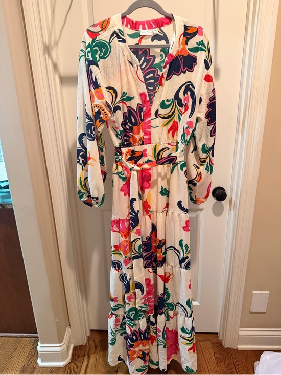 Premier Dresses & Skirts - Premier Cream Maxi Dress with Multicolor Floral Print